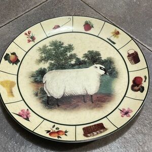 Rustic Sheep Design Dinner Plate